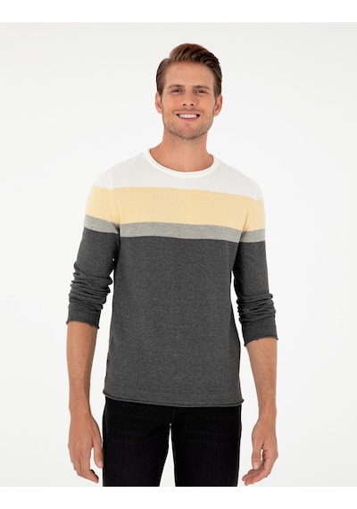 Pierre Cardin Erkek Açık Gri Melanj Kazak /triko 50296449-vr091 Açık Gri Melanj