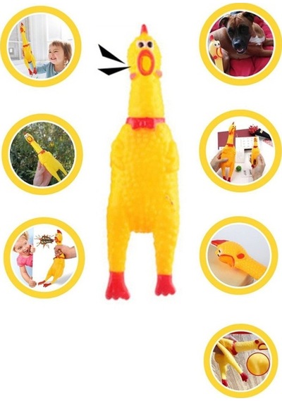 Bağıran Tavuk Anahtarlık Çığlık Atan Horoz Oyuncak Shrilling Chicken 16 Cm - 1 Adet