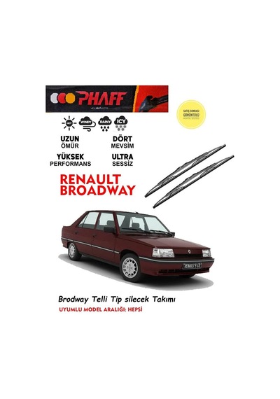 Brodway Telli Tip Silecek Takımı 2 Adet