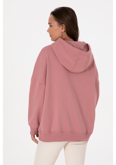 U.S. Polo Assn. Kadın Gül Kurusu Şardonlu Kapüşonlu Sweatshırt 50313567-VR221
