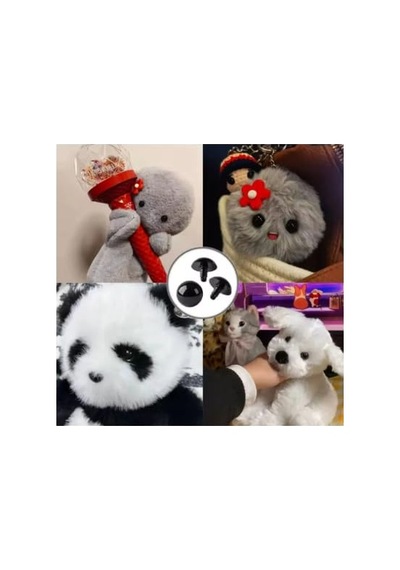 Amigurumi Vidalı Göz Kutulu Set, Oyuncak Plastik Göz, Peluş Oyuncak İçin 100 Adet