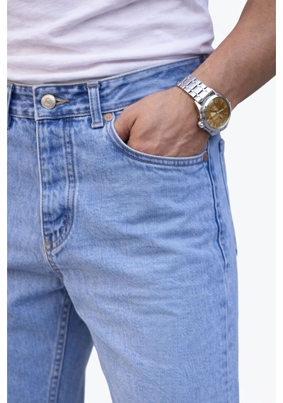 Erkek Açık Mavi Boyfriend Pantolon Maviaçık