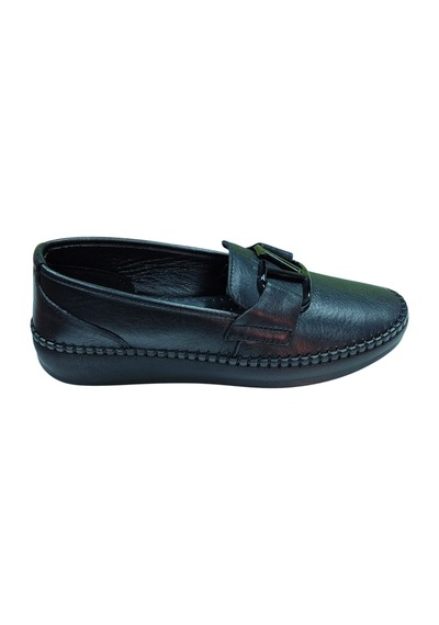 Frida 2044 Kadın Siyah 37-41 Deri Tokalı Comfort Ayakkabı Siyah
