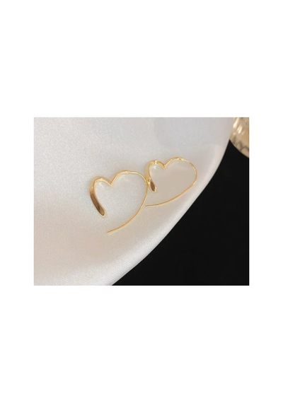 Heart- Kalp Şeklinde Gold/silver Küpe 74799240