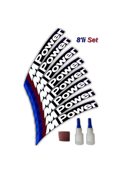 M Power Otomobil Motosiklet 3d Lastik Jant Yazısı Arma Sticker