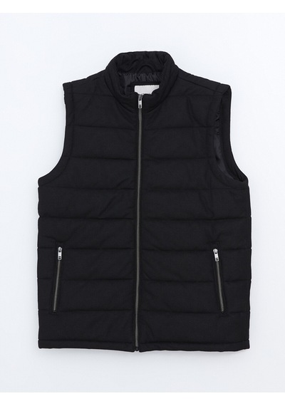 Lcw Vision Siyah Slim Fit Dik Yaka Erkek Şişme Yelek
