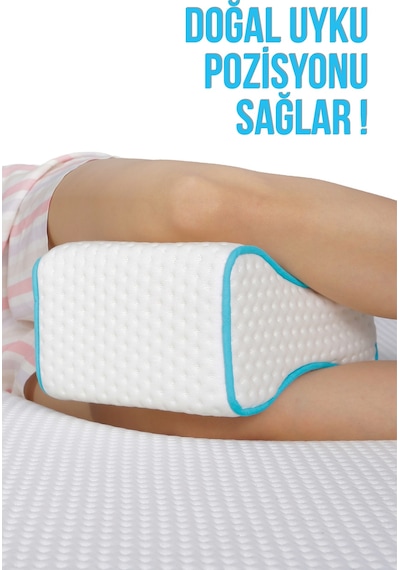 Viscofoam Luna Diz Arası Ortopedik Yastık Bacak Arası Visco Yastık - 25x20x14-7,5cm