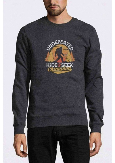 Silhouette Undefeated Hide And Seek World Baskılı Erkek Sweat (528967566)