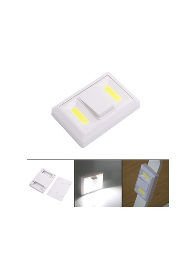 Cob Led Duvar Dolap Lambası Güçlü Aydınlatma Kablosuz Pratik Kullanım Wt-382 Siyah