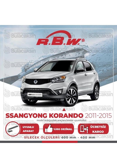 Rbw Ssangyong Korando 2011 - 2015 Ön Muz Silecek Takımı