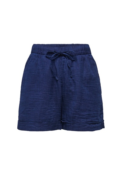 Only Onlleonı Seersucker Pull Up Shorts Wvn Kadın Blue Şort - 15367288 Mavi