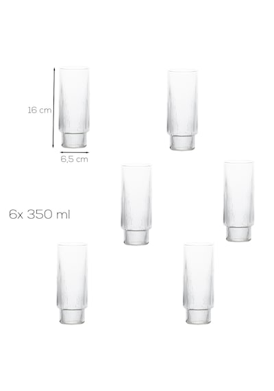 Porsima 04179 6lı Cam Meşrubat Bardağı Çay Kahve Bardak Kupa Şeffaf 350 Ml