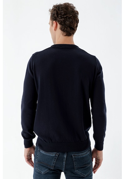 Morven Erkek Lacivert Basic Bisiklet Yaka Dynamic Fit Rahat Kesim Triko 25kc017001200 Lacivert