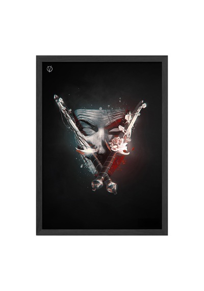 V For Vendetta Siyah Ahşap Çerçeveli Poster, Film Duvar Tablosu