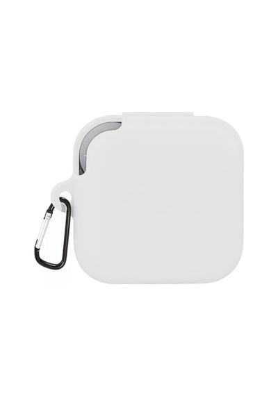 Caseonn Kılıf Askı Aparatlı Mat Silikon Beyaz Beyaz Cmf Buds 2 İle Uyumlu