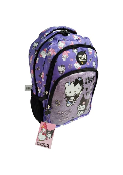 Hello Kitty, Angels And Devil Okul Sırt Çantası Ve Beslenme Çantası Mor