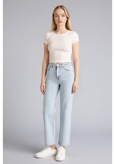 Defacto Comfort Straıght Yüksek Bel Bilek Boy Jean Yıkamalı Pantolon F2150ax26spnm39 Mavi-nm39 Defacto Comfort Straıght Yüksek Bel Bilek Boy Jean Yıkamalı Pantolon F2150ax26spnm39 Mavi-nm39