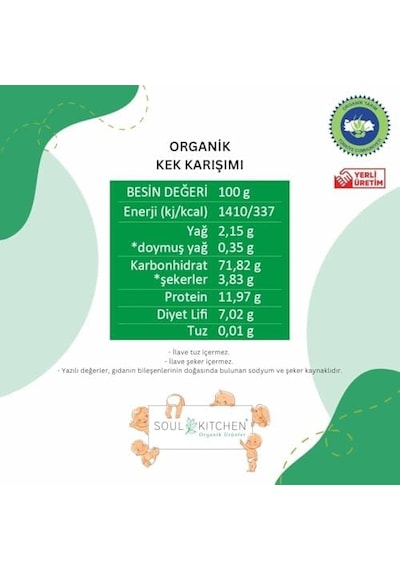Organik Kek Karışımı 300gr