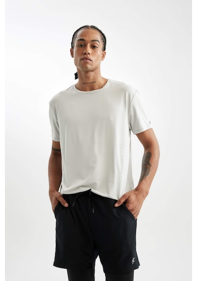 Defacto Slim Fit Dar Kesim Sporcu Uzun Taytlı Dokuma Şort A9124AX23AU Siyah