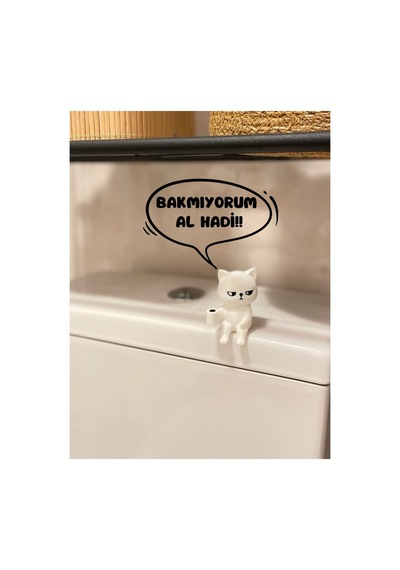 Buççin Online Mağaza Wc Raf Huysuz Kedi Dekoratif Obje Biblo Kupito "hediyelik" Plastik Beyaz Buççin Online Mağaza Wc Raf Huysuz Kedi Dekoratif Obje Biblo Kupito "hediyelik" Plastik Beyaz