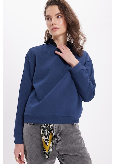 Tudors Kadın Oversize Geniş Kesim Pamuklu Bisiklet Yaka Lacivert Sweatshirt-39926 Lacivert Tudors Kadın Oversize Geniş Kesim Pamuklu Bisiklet Yaka Lacivert Sweatshirt-39926 Lacivert
