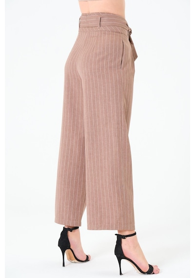 Sortie Collection Kuşaklı Pantolon Kahverengi