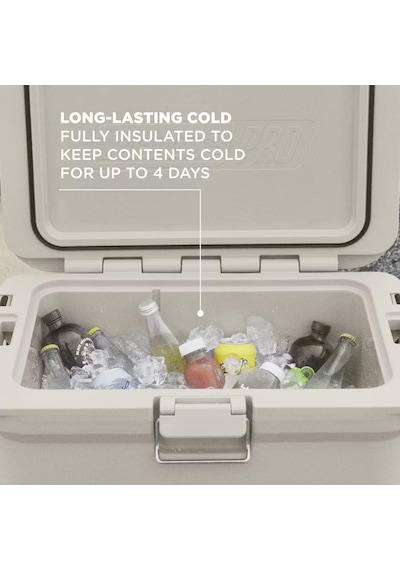 Coleman Pro 45qt Kamp Buzluğu 43l Taşınabilir 4 Gün Soğuk Tutar 74 Kutu Kapasiteli Tekne Yat Karavan Bej