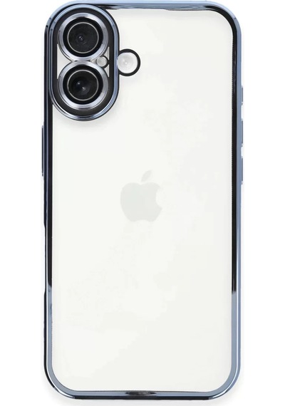Newface Apple İphone 16 Plus Kılıf Razer Lensli Silikon - Açık Mavi