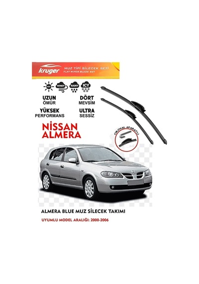 Almera Ön Cam Muz Silecek Takımı 1.6 1.5 1.8 2.0 Motor Araca Özel Aparat 2000-2006 Arası
