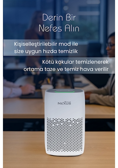 Direct Nexus Air Purifier Hava Temizleyici Uv Filtre + 4 Kademe Direct Nexus Türkiye Garantili Beyaz