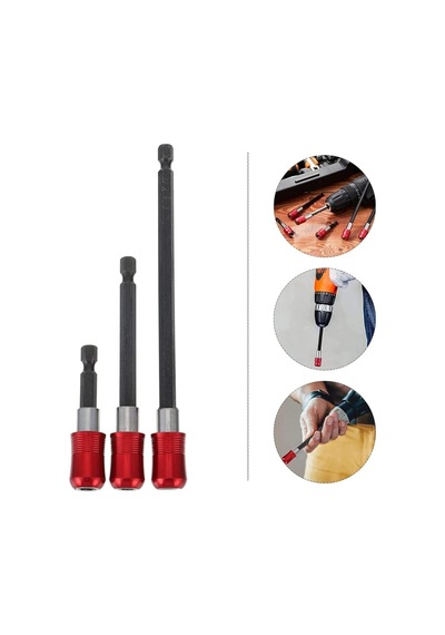Hızlı Vidalama Adaptörü Altıgen 1/4 Hex Bits Aparatı Şaftlı Manyetik Tornavida Ucu Matkap Bit T