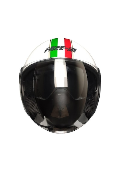 Fr612 Italy Motosiklet Kaskı Güneş Vizörlü Yarım Açık Motorcu Kask Çok Renkli