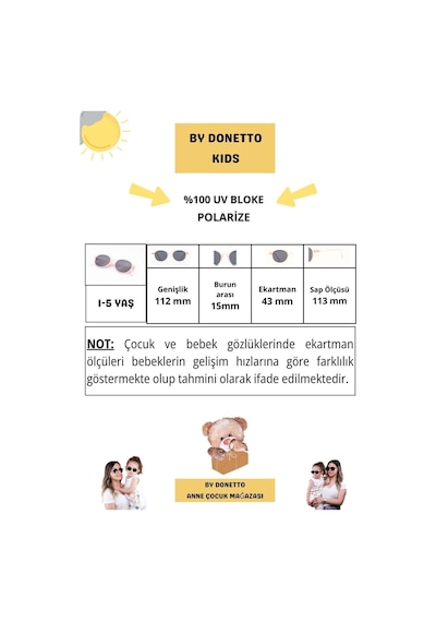 Yeni-unisex 1-5 Yaş Polarize Pembe Çocuk Güneş Gözlüğü Pembe
