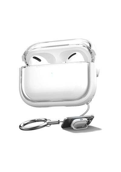 Apple Airpods Pro/pro 2.nesil Kılıf Renkli Kenar Kilitli Kapak Beyaz