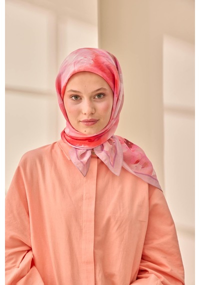 Silk Home Olinda İpek Eşarp 47004-22 Lila, Bordo, Kırmızı, Pembe