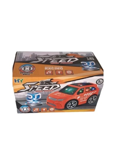 3d Müzikli Pilli Speed Car Kırmızı