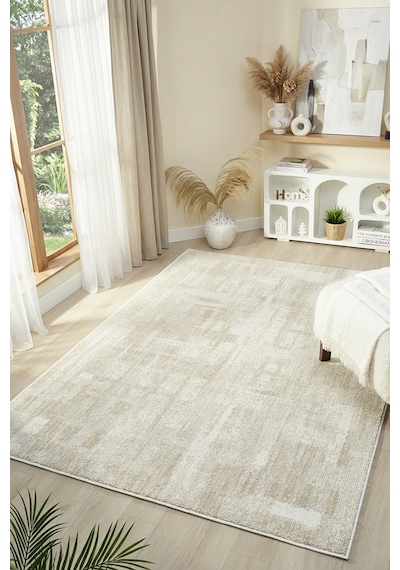 Mariesse Home Wool Serisi Bukleli Yumuşak Dokulu İskandinav Dokuma Halı 1085-krem