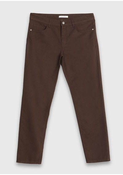 Ramsey Kahverengi Dokuma Regular Fit Casual Yün Karışımlı Pantolon kahverengi brown