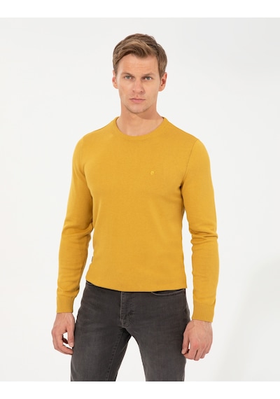 Pierre Cardin Erkek Hardal Kazak /triko 50257290-vr072 Hardal