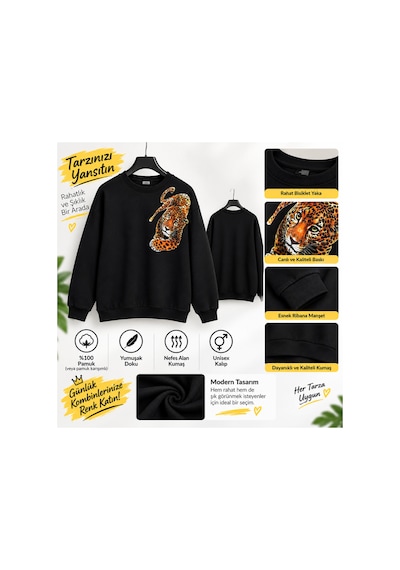 Genel Markalar Sweatshirt Siyah Siyah