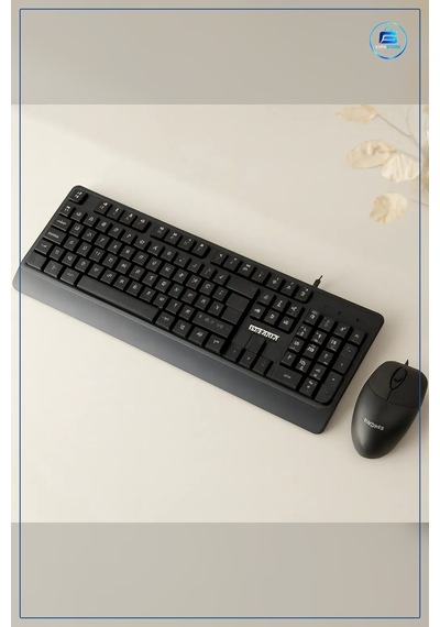 Klavye Mouse Set Usb Kablolu Q Düzen Dpı Optik Sensörlü Ev Ofis T