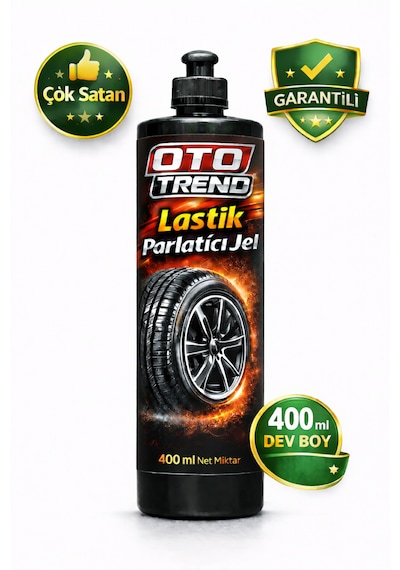Oto Trend Lastik Parlatıcı Jel 400 Ml Uzun Süre Kalıcı Islak Görünüm Ve Derin Parlaklık