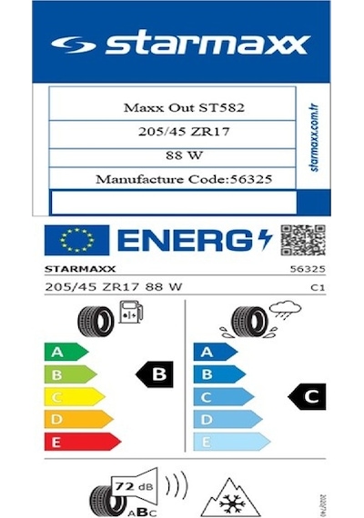 Starmaxx 205/45 ZR17 TL 88W Reınf. Maxx Out ST582 Dört Mevsim Lastiği 2025