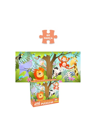6 Farklı 60 Parça Çocuk Puzzle
