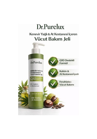 Q10 Coenzyme + Kafein & At Kestanesi İçeren - Sıkılaştırıcı Selülit Jeli Rahatlatıcı Vücut Masaj J