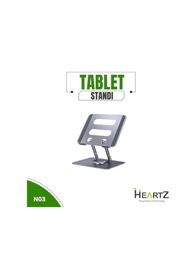 360 Derece Sonsuz Pozisyonda Dönebilen Katlanabilir Metal Alaşımlı Yükseklik Ve Açı Ayarlı Kaydırmaz Telefon Ve Tablet Standı Tablet Standı N03 1