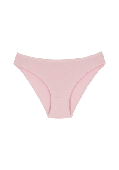 1001 Kadın 5'lı Günlük Slip Külot V19-Pembe-Lila-Somon-Mint-Vizon Çok Renkli