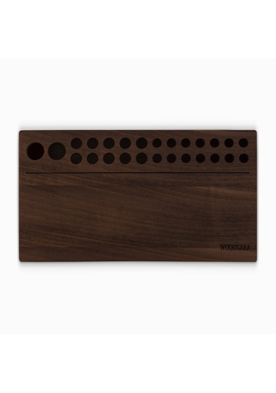 Woodsaka Reka Mini Çekmeceli Kalemlik Organizer - Ceviz Ağacından