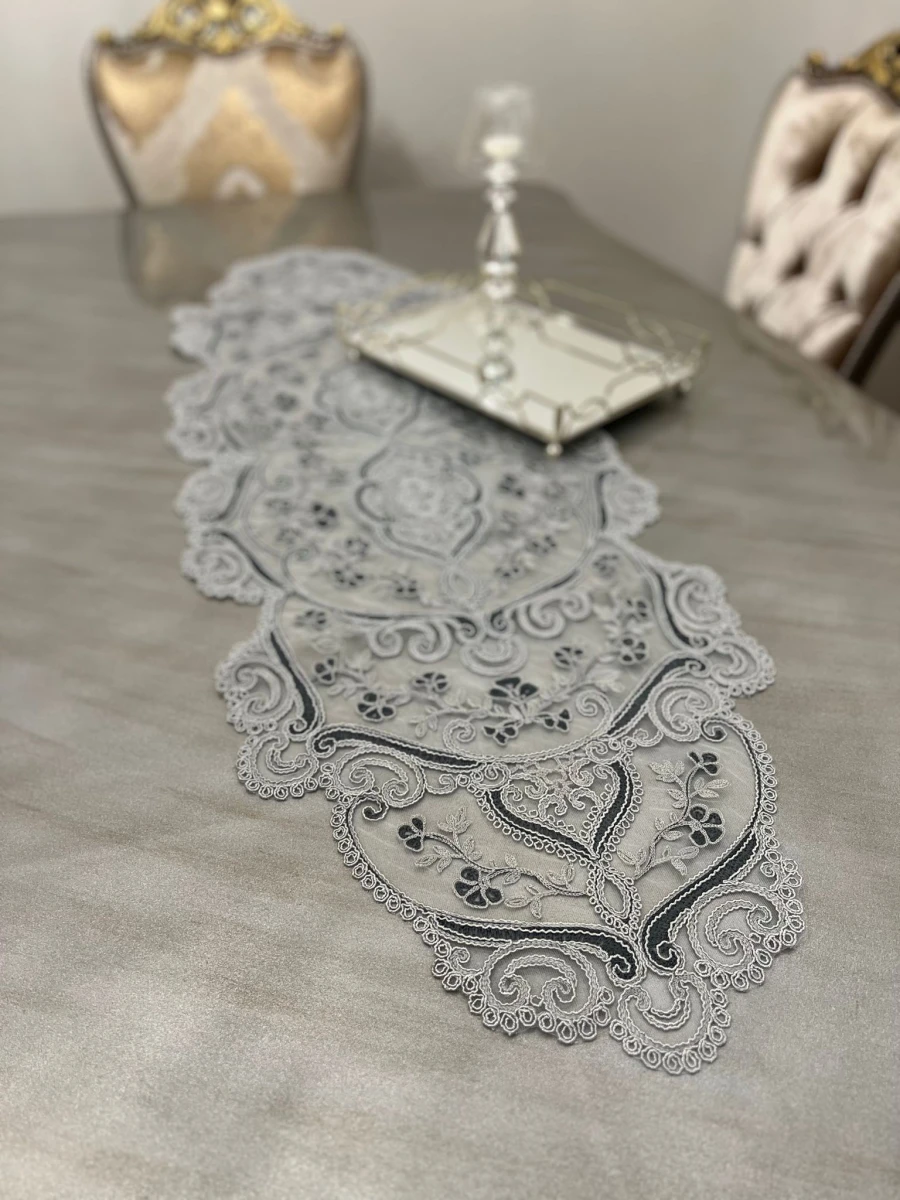 Narin Süzene Runner 40x140 Cm Gri