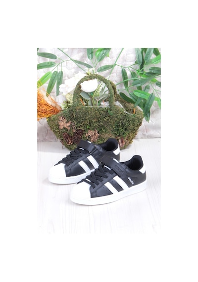 Fort Cool Star Rahat Esnek Sneaker Çocuk Spor Ayakkabı SİYAH-BEYAZ